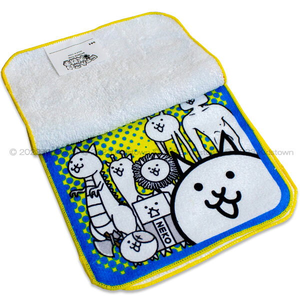 キッズタウンのにゃんこ大戦争 ミニタオル3枚組 約16×16cm ポリエステル60％・綿40％ タオル タオルハンカチ ハンカチタオル プチタオル｜アングル2
