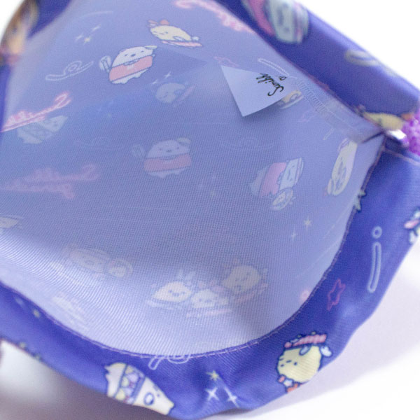 送料無料 すみっコぐらし 巾着3枚組 夢みるしっぽず柄 約18×21cm ポリエステル100...