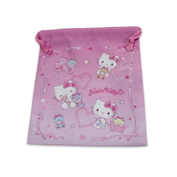 ハローキティ 巾着 S 約H210×W180mm 給食袋 きんちゃく 袋 小物入れ hello kitty ...