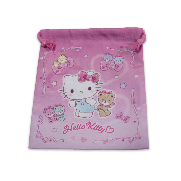 ハローキティ 巾着 S 約H210×W180mm 給食袋 きんちゃく 袋 小物入れ hello kitty ...