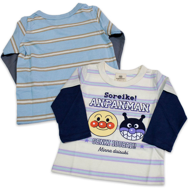 Rakuten - アンパンマン レイヤード風 長袖Tシャツ 長袖 Tシャツ 重ね着風 子供服 シャツ anpanman 2026年春