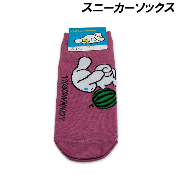 Socks, Tights, Spats - アイシナモン スニーカーソックス スイカ柄 23-25cm 靴下 ソックス キャラクター Sanrio 2026年