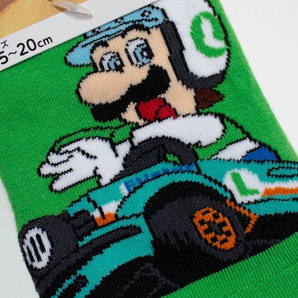 マリオカート ワールド スニーカーソックス ルイージ柄 15-20cm 靴下 ソックス くつした MARIOKART WORLD 2026年