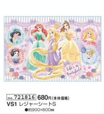 プリンセス レジャーシートS 1人用 VS1 約90cm×60cm Disney ディズニー PRINCESS 敷物 遠足 行楽 レジャー 2026年...
