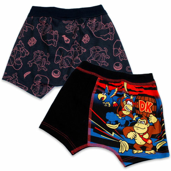 内裤 - ドンキーコング 男児 ボクサーブリーフ2枚組 B柄 DONKEY KONG インナー 肌着 ブリーフ キッズ 2026年
