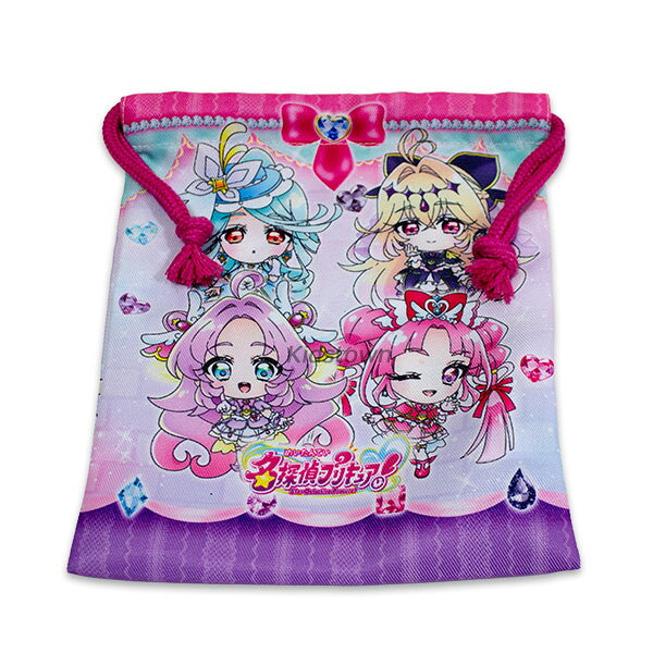 名探偵プリキュア 巾着 S 約18cm×21cm ポリエステル100％ 給食袋 きんちゃく 袋 小...