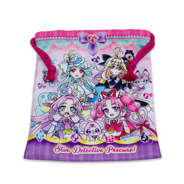 名探偵プリキュア 巾着 S 約18cm×21cm ポリエステル100％ 給食袋 きんちゃく 袋 小...