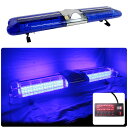 防犯パトロール用 青色灯 12V 24V【120cm】LED 回転灯 大型ユニットタイプ【ブルー】 デジタルスクリーンコントローラー 点灯パターン21種 作業車...
