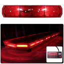 緊急車両用 赤色灯 12V 24V【全長150cm】LED 回転灯 大型ラウンドタイプ【レッド】デジタルスクリーンコントローラー 点灯パターン21種 電気 ガス...
