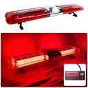 緊急車両用 赤色灯 12V 24V【120cm】LED 回転灯 大型ユニットタイプ【レッド】 デジタルスクリーンコントローラー 点灯パターン21種 警告灯 パト...