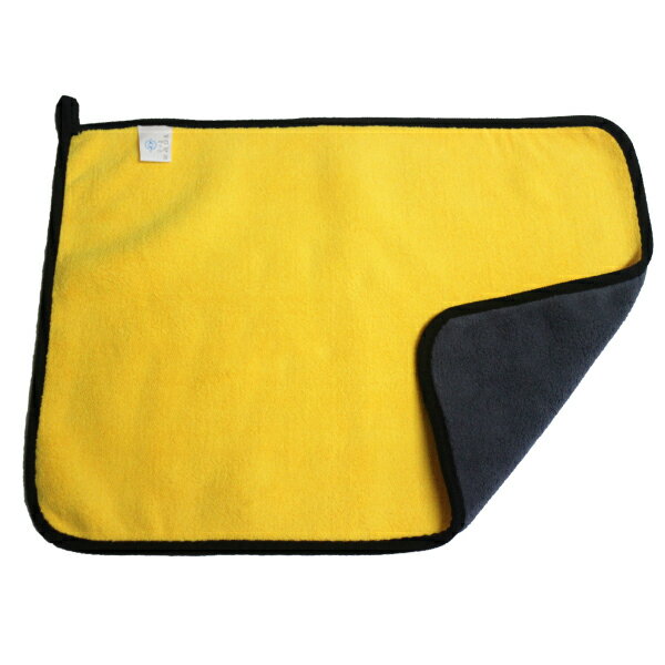 マイクロファイバータオル イエロー 大 しっかりした厚みと大きさで水分をスッキリ吸収！