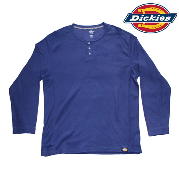 Dickies WL437 EL ネイビー ディッキーズ ヘンリーネック サーマルシャツ 長袖 2XL 3XL 薄手生地 ランニング 運動