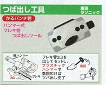 東京ラソニック 　フレキ管ツバ出し機　かるパンチ君　NFT-46　送料無料（但し、北海道、沖縄、離島は別料金）