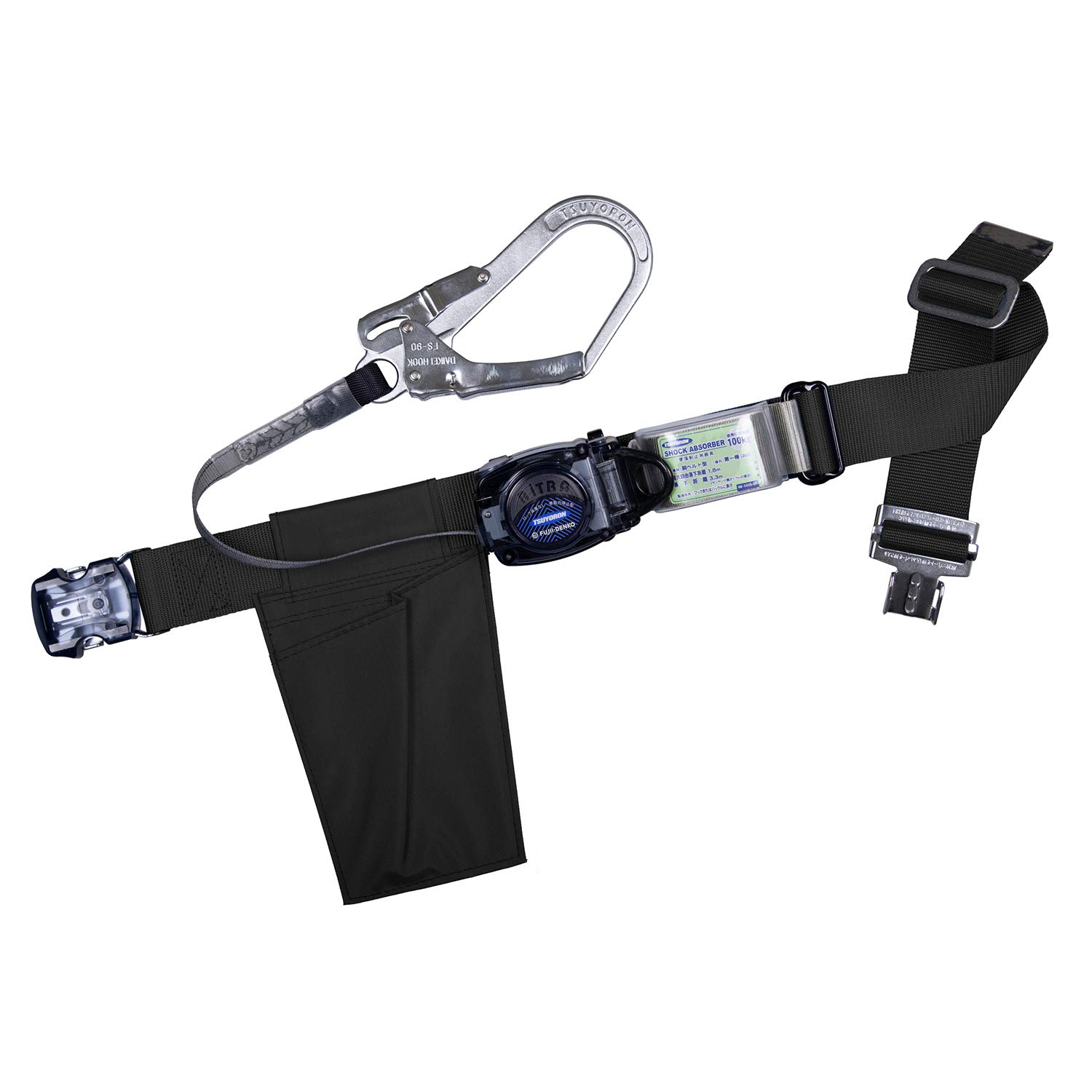 藤井電工 新規格 胴ベルト型安全帯 ワンタッチ式　リトラ 黒 Mサイズ TB-RN-OT590-BLK-M ツヨロン 墜落制止用器具 安全帯M寸TB-RN590-BLK-M ワンタッチ式　送料無料（但し、北海道、沖縄、離島は別料金） 在庫あり