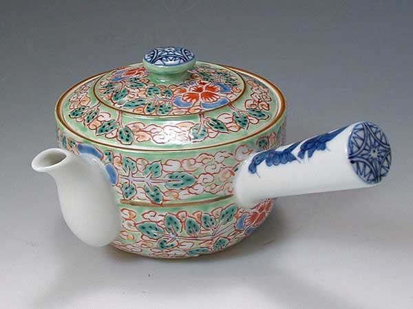 京焼・清水焼　急須　DIN038　ヒワ花雲　急須(小)【送料無料】
