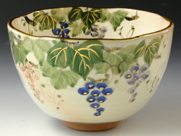 京焼・清水焼　抹茶碗　TSB764 ぶどう