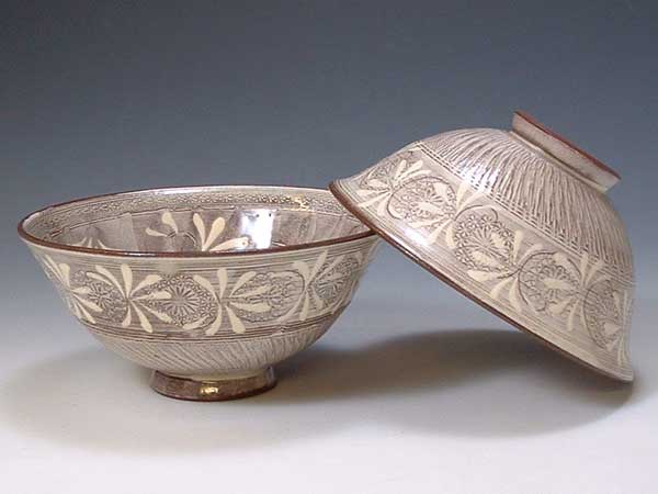 京焼・清水焼　組飯碗　LRS297　セピア【送料無料】