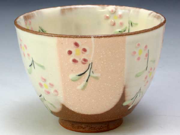 京焼・清水焼　お茶呑茶碗　QCH591　花いろ　5客セット【送料無料】