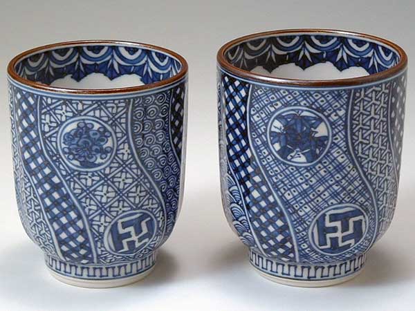 京焼・清水焼　湯呑　UIS586　三友祥瑞　組湯呑【送料無料】