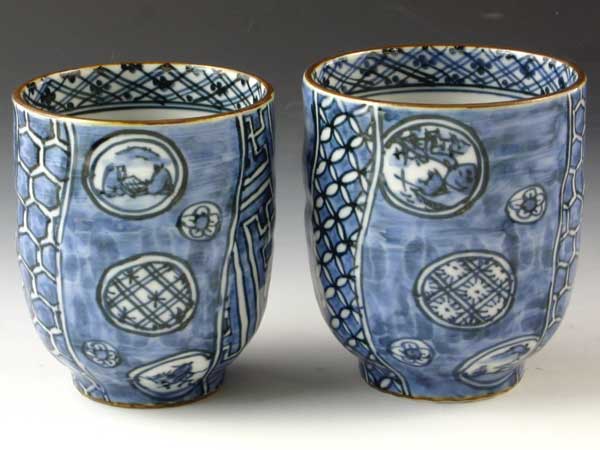 京焼・清水焼　湯呑　UWS868　染丸紋　組湯呑【送料無料】