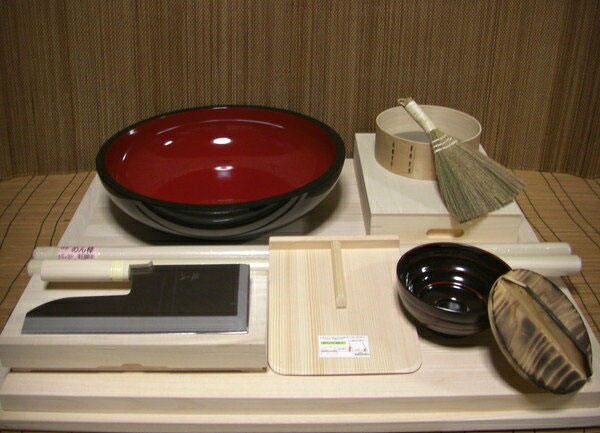 そば打ち道具　　　　　　　　　豪華特別セット　　　　 　　白利休四八鉢 　　　　　　（そば打ちセット） オフィス木村it21