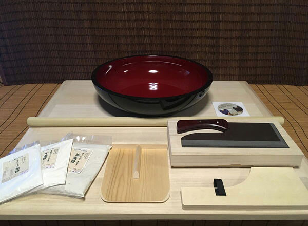 L判舞鷹そば打ち道具・高級48センチこね鉢・そば粉セット （そば打ちセット）lym9 オフィス木村it21