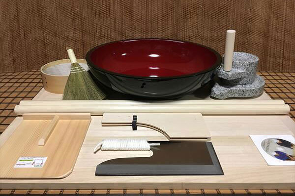 54センチこね鉢30センチ包丁L判フルイ粉ホーキ　茶臼コラボセット cteto60 オフィス木村it21