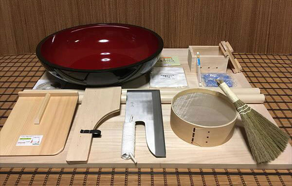 Rakuten - 54センチこね鉢30センチ包丁L判フルイ粉ホーキ　豆腐作り道具(2丁用)コラボセット dteto60 オフィス木村it21