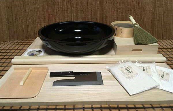 Rakuten - 黒54センチこね鉢24センチ包丁L判生舟フルイ粉ホーキそば粉セット nteto15 オフィス木村it21