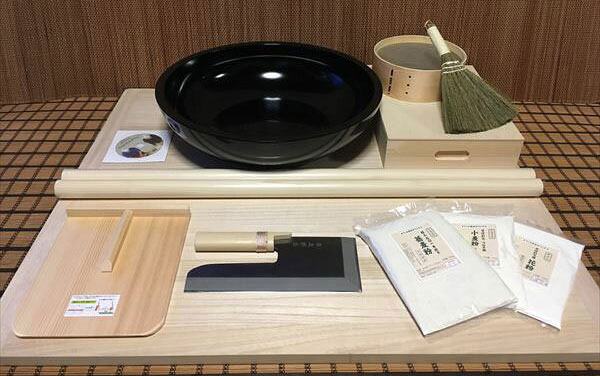 黒48センチこね鉢27センチ包丁L判生舟フルイ粉ホーキそば粉セット nteto8 オフィス木村it21