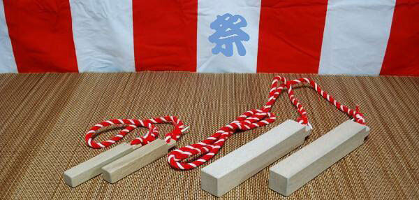 まつり拍子木 親子セット タイプA オフィス木村it21