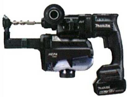 マキタ 充電式ハンマドリル HR182DGXVB 黒 18mm 18V 6.0h（バッテリ2本・充電器・ケース付） 集じんシステム付