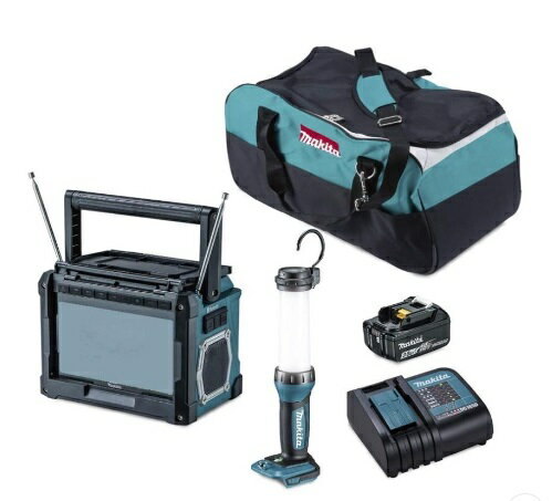 楽天e-toolマキタ CK1011（充電式ラジオ付きテレビ・ワークライト・バッテリー・充電器・ツールバッグ付き）　防災用コンボキット
