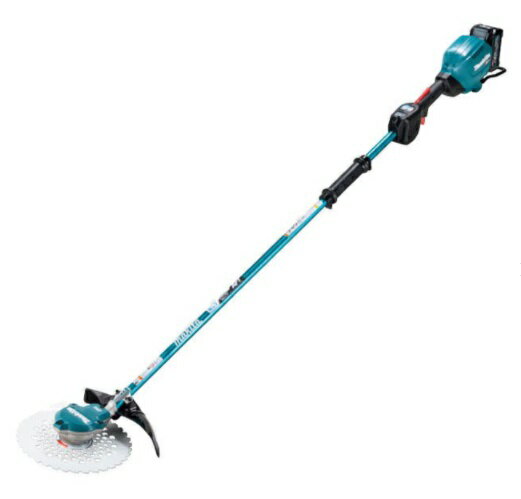 マキタ　MUR004GRM　40Vmax　充電式草刈機　2グリップ　4.0Ahバッテリー　草刈刃255mm ■バッテリBL4040・充電器DC40RA付 ●草刈刃255mm ●DCホワイトチップソー付 ●25mLエンジン式と同等の使用感 ●楽LONGドライブモード 　草の密度で「自動変速」、より長時間の作業が行える！ ●すべての操作が手元で可能 ●AFTでキックバック時に刃物がストップ ●逆回転カラミトリ機能付 ●定回転制御 ●主電源スイッチ＋オートオフ ●ソフトスタート＆ソフトブレーキ ●雨の中でも運転可能な防水設計 ●防水保護等級：本体防水IPX4／バッテリ防塵・防水IP56 ●標準付属品： 　チップソー(刈刃)、飛散防護カバー、刃物(刈刃)カバー 　肩掛けバンド、ボックスドライバ 　六角棒スパナ4、アクセサリバッグ ◆送付先個人名のご注文には、条件がございます(送付先名が法人様・個人事業主様名のみ配送可) ※個人名のみでのご注文は送料別途かかる場合が御座います、御注文前にお問い合わせください。 ※ただし、屋号があれば個人様でも標示の送料にて発送可能です。 ※必ず送付先の氏名欄に会社名・法人名・屋号を記入して下さい。