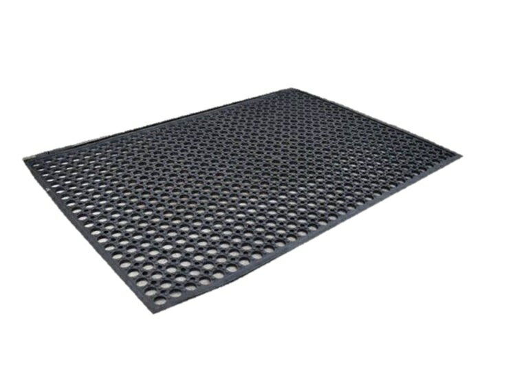 シンセイ　有孔ラバーマット　900mmx600mmx12mm　重量3.1kg　玄関マット　ゴムマット　屋外