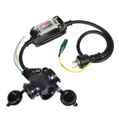 日動工業 FBW-EK-T 黒 防雨ポッキン延長ブレーカ 漏電遮断 過負荷・漏電保護兼用 PBW-EK-Tのブラックモデル