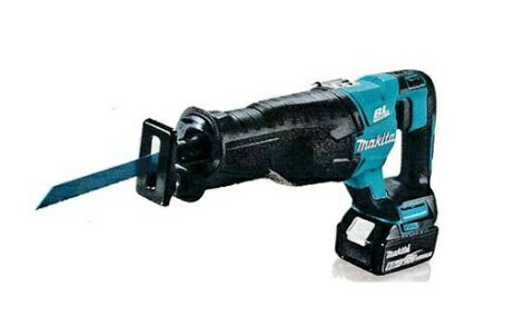 マキタ JR187DRGX　(バッテリ2個・充電器・ケース・ブレード付)　充電式レシプロソー　18Vマキタ JR187DRGX　(バッテリ2個・充電器・ケース付) (ブレード別売)　充電式レシプロソー　18V ●実用充電：約27分　フル充電：約40分 ●握りやすいハンドル形状 ●「工具レス」シュー調整＆ブレード交換 ●2スピード ●LEDライト ●ブレーキ