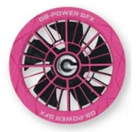 長信ジャパン GFX-PK ピンク (バッテリー別売) 30V ファンセット GB-POWER ファン付作業着用 セット内容：ファンx2、ケーブルx1 ※バッテリーは別売です。 ■特長 ・GB-POWERのファン付きウェア用30Vファンユニット ・30Vx123L/秒の圧倒的風量 ・日本メーカー製 ブラシレスモーター ・前面ガード開閉でプロペラ清掃可 ・従来バッテリーとコネクタ互換あり ■仕様 ・品番：GFX ・モーター種類：ブラシレスモーター ・対応電圧：DC6〜30V ・羽根枚数：5枚 ・本体サイズ：φ107xD41mm ・対応ウェア穴：直径90mm ・重量：101.6g/個 ・取付方法：ネジ式 ■対応バッテリー ・GB430S ・GB430SPD ・GB430 ・GB430PD ・GB430XPD