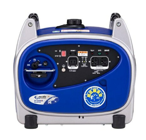 エンジンオイルは、注入されていません。 アースパワー EF2000iS 防音型インバーター発電機 　名称：MZ175V-20iSJ 　種類：空冷4サイクルガンリンエンジン(単気筒68°傾斜OHV) 　総排気量：171cm3 　内径×行径：66.0×50.0mm 　使用燃料：無鉛ガソリン 　使用潤滑油：エンジンオイル API-SEクラス以上 潤滑油容量 　最大：0.60L 　最小：0.3L 　潤滑方式：強制飛沫式 　エアクリーナ方式：ウレタンフォーム 　点火方式：TCI 　スパークプラグ&プラグギャップ：NGK BPR4ES 0.7~0.8(電安法電波雑音対応) 　始動方式：リコイル式 　調速機形式：電子制御式 　冷却方式：強制空冷式 【寸法】全長527×全幅419×全高461mm 【乾燥重量】32kg 【燃料タンク容量】 　満タン：6.0L 　赤レベル：6.0L