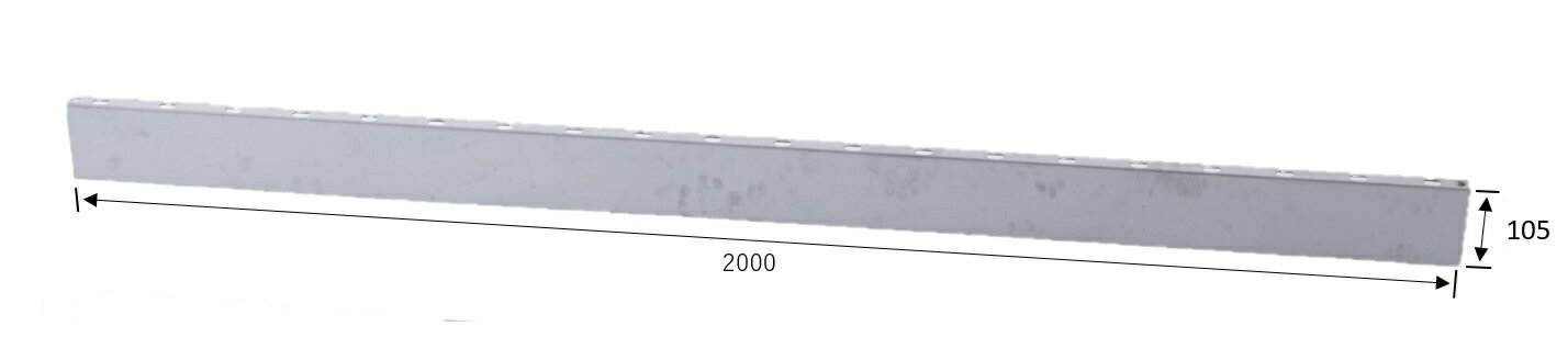 NSP 外構鉄ベース枠 105H 長さ2000mm (4入) 8215030 外構スリット固定金具 外構鉄ベース枠 型枠 駐車場 土間 105×2000mm(4入) コンクリート厚み：100mm用 材質：特殊亜鉛鋼板 天端は折り返し（ヘミン...