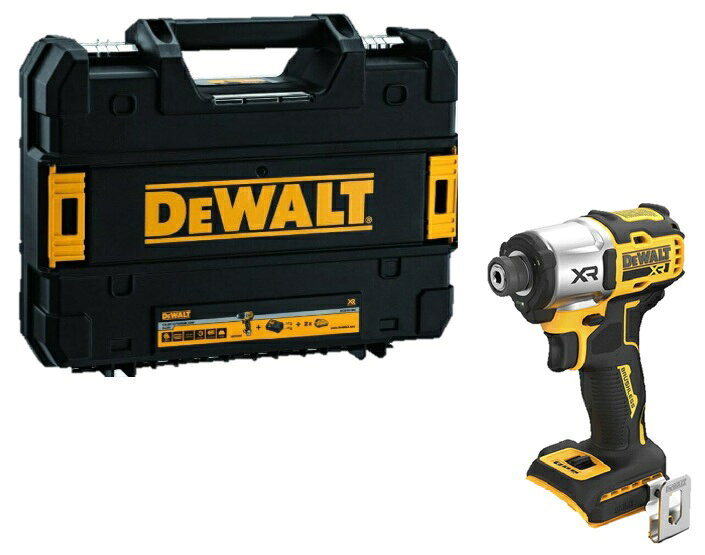 デウォルト DCF845P2T-N (本体のみ+ケース付) 18V 3モードインパクトドライバ DEWALT 回転数(回転/分)：ポジション1(0-1500)・ポジション2(0-2800)・ポジション3(0-3400) 打撃数(回/分)：0-4200 締付トルク(Nm)：205 チャックサイズ(mm)：6.35 質量(kg)：0.91（充電池含まず） 振動係数(m/s2)：23 付属品 TSTAKキットボックス×1