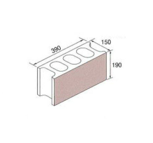 コンクリートブロック 基本 2個セット JIS工場製品 C種 厚み150mm×横390mm×縦190mm...