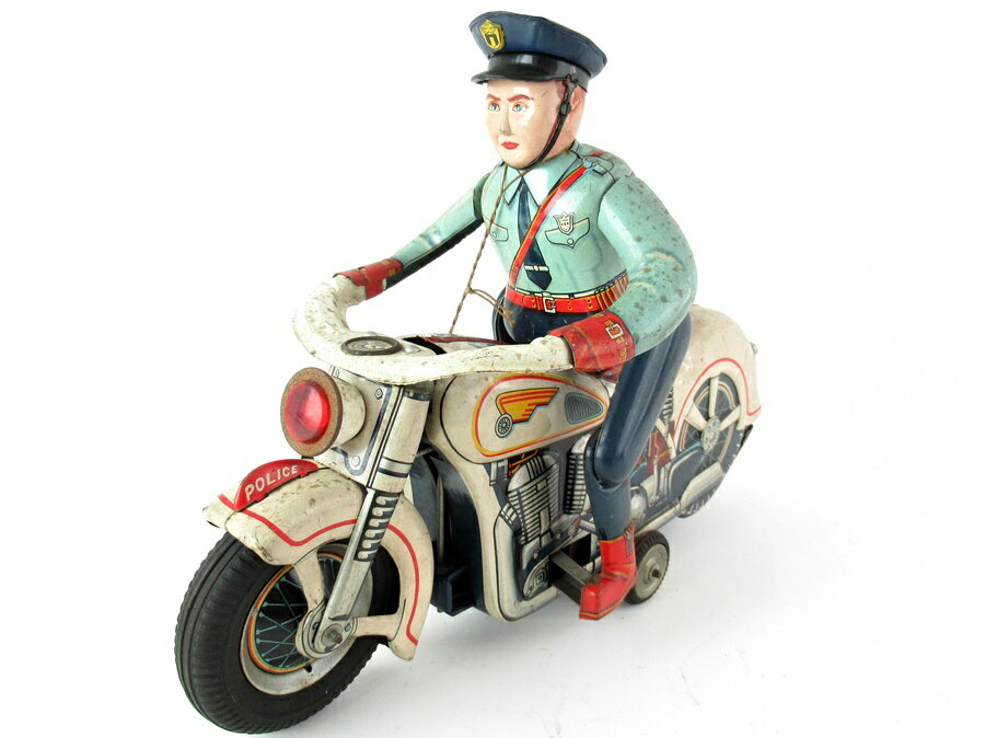 スーパーSALE限定価格!!【中古】ビンテージ 正規品 MODERN TOYS 警官 ブリキ製品 バイク ポリス 警察官 ホビー トイ …