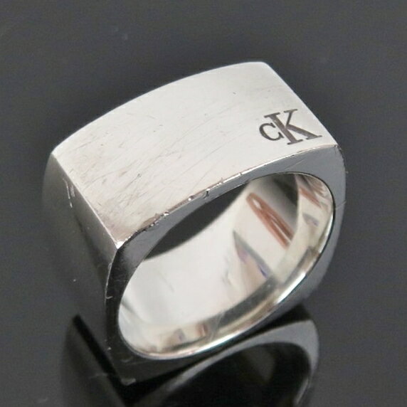 【中古】正規品 Calvin Klein カルバン クライン CK スターリングシルバー925 指輪 リング 10-11号 シルバーアクセサリー スターリングシルバー 11.4g【送料無料】