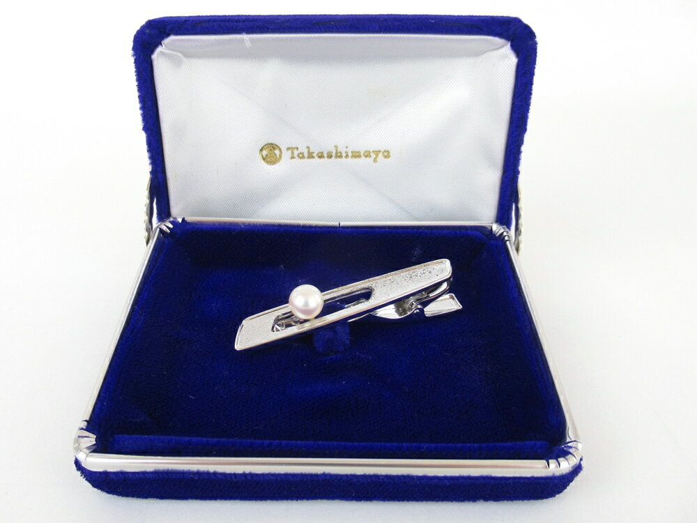 【中古】正規品 MIKIMOTO ミキモト 7mmアコヤ真珠 パール タイピン シルバー【送料無料】