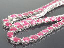 Rakuten Fashion THE SALE 限定【中古】25.0Ct ルビー & 1.00Ct ダイヤモンド K18 18K 18金 ホワイトゴールド ネ...