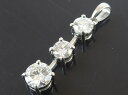 【中古】Pt900 トータル1.058Ct ダイヤモンド 3石 3粒 トリロジー ペンダントトップ プラチナ ジュエリー【送料無料】