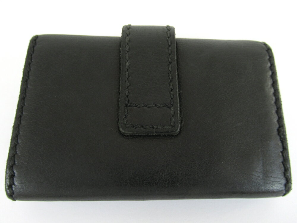【中古】正規品 GUCCI グッチ 6連キーケース ブラック 黒色 レザー ブランド小物 GG スナップボタン式 イタリア製【送料無料】