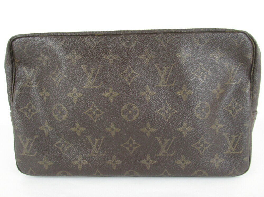 【中古】正規品 LOUIS VUITTON ルイヴィトン トゥルース・トワレット 28 コスメポーチ モノグラム PVCレザー ブラウン フランス製 化粧ポーチ【送料無料】