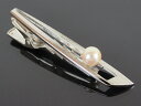 【中古】正規品 MIKIMOTO ミキモト 6mm アコヤパール 真珠 タイピン ネクタイピン シルバー製 メンズファッションアクセサリー シンプル【送料無料】